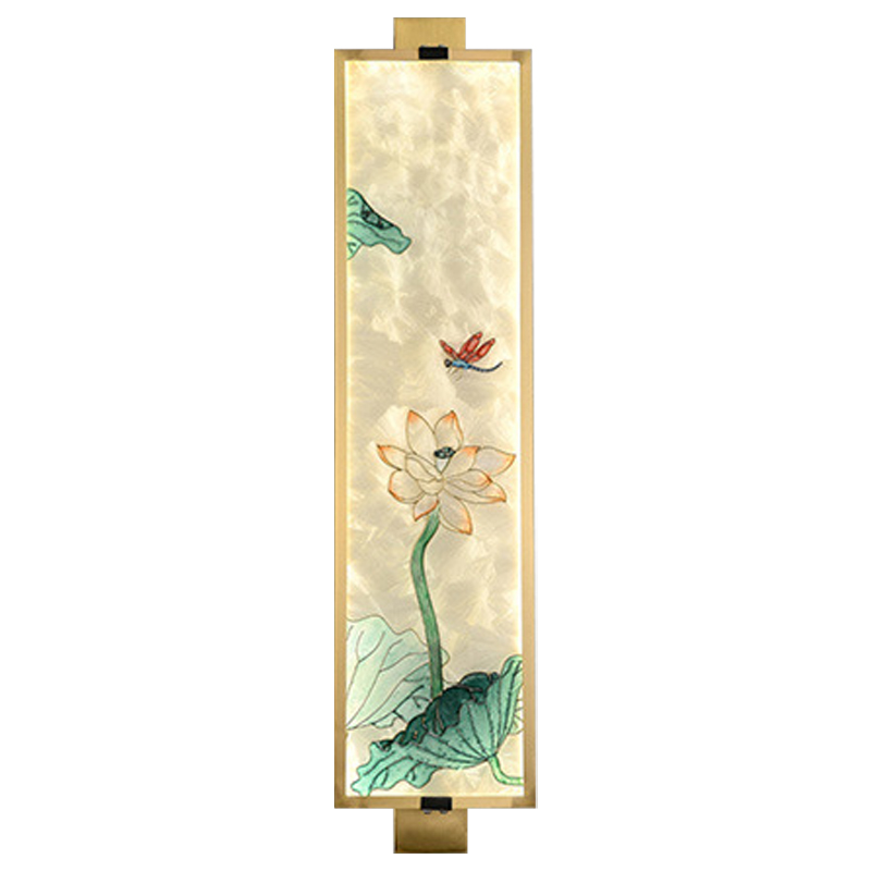   Lotus Flower and Dragonfly Oriental Scenes Wall Lamp      | Loft Concept 
