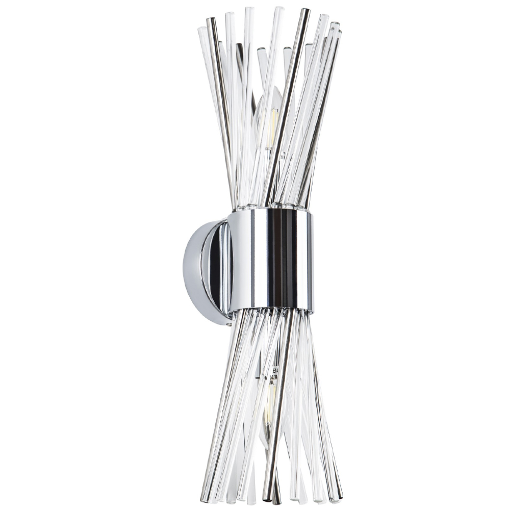 

Бра с декором в виде хрустальных и металлических трубочек Nembus Glass Chrome Wall Lamp