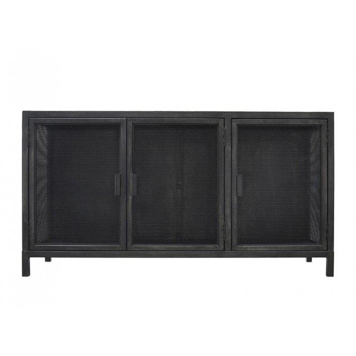   3-     Industrial Loft Dark Metal 3 Door Beto Cabinet    | Loft Concept 