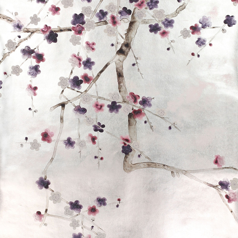    Plum Blossom Colourway SC-228 on Tarnished Silver gilded paper with pearlescent antiquing    | Loft Concept 