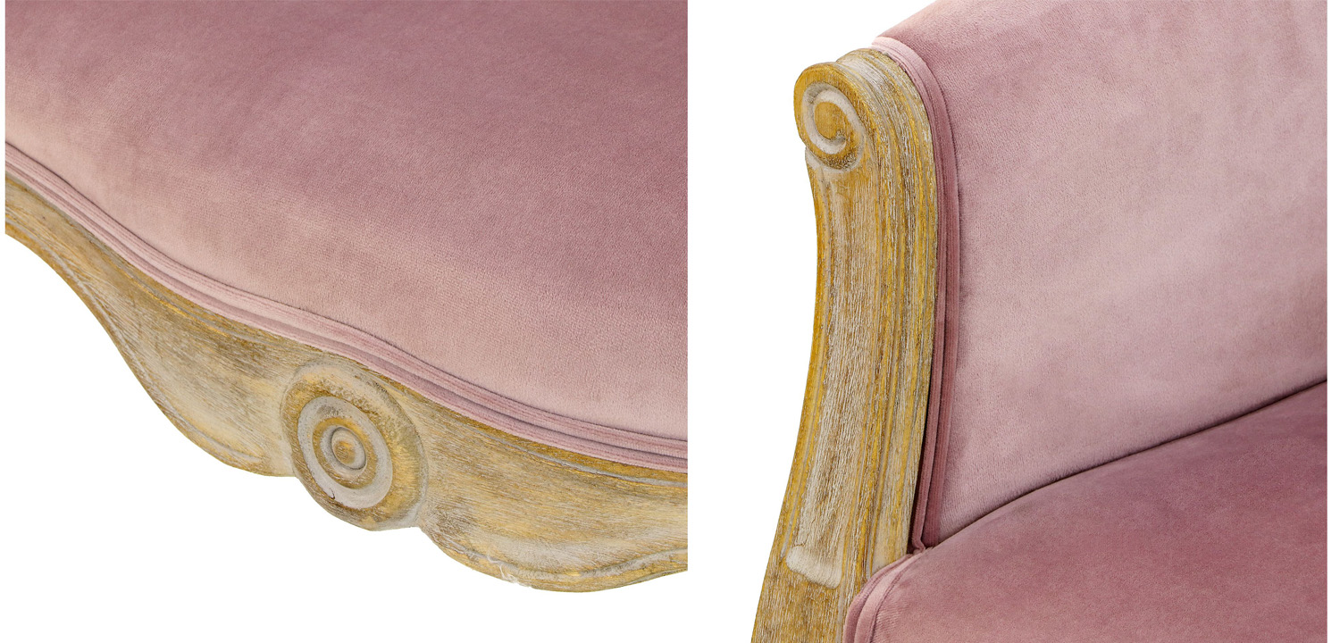 Кресло French Provence Armchair Roderic pink - фото №2