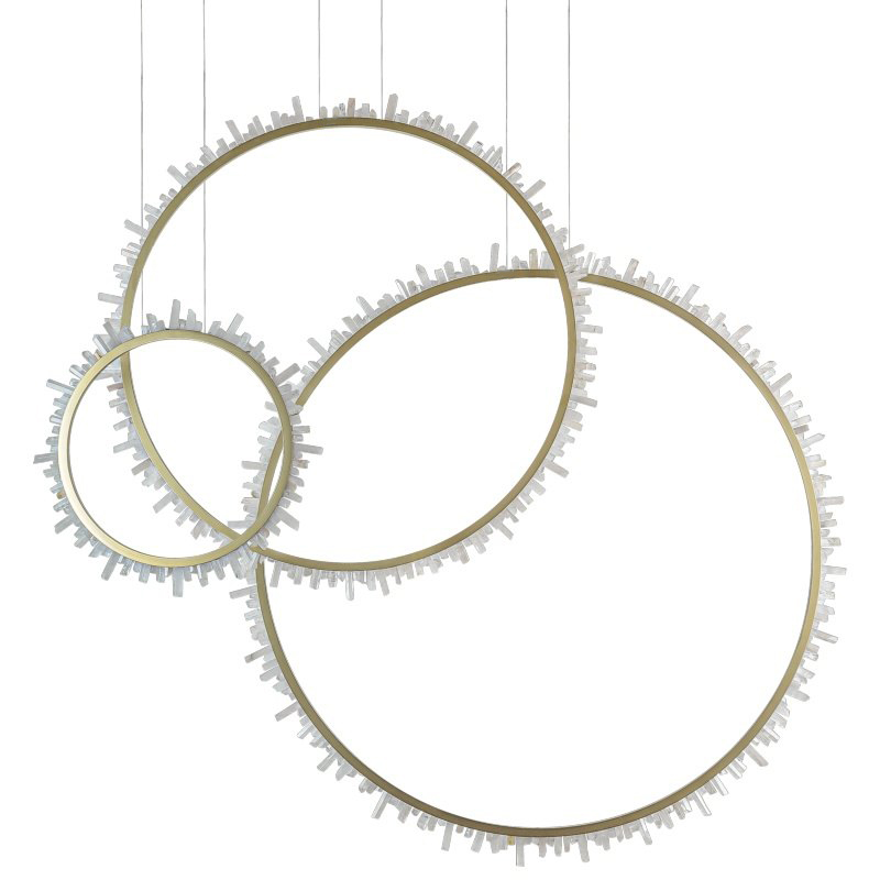    Vertical Crystal Gold Rings Chandelier     | Loft Concept 
