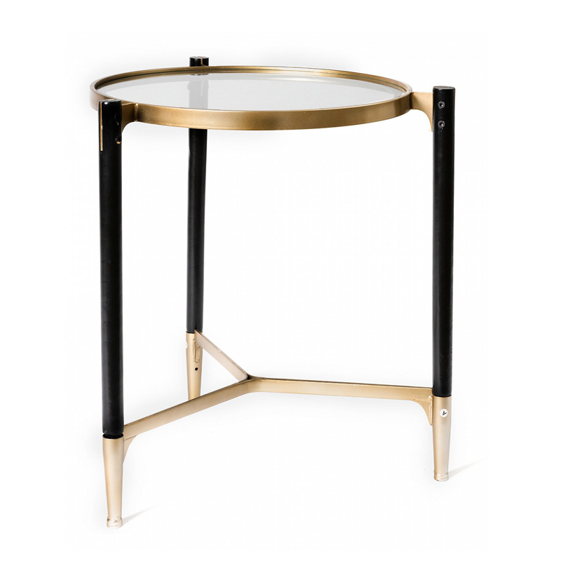 

Приставной столик Black & Gold Table round