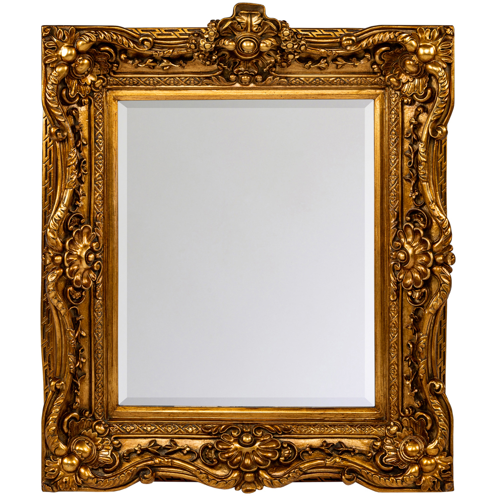 

Зеркало настенное золотое с резным орнаментом Classic Ornament Mirror