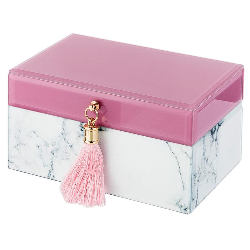  Pink Glass Imitation Marble Box     | Loft Concept 