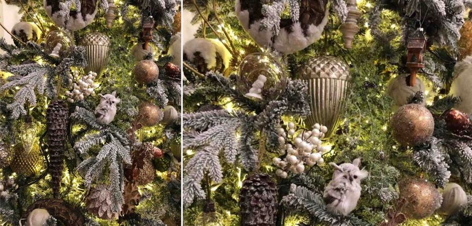 Ель Дизайнерская Украшенная Декором Christmas tree Premium Winter Night - фото
