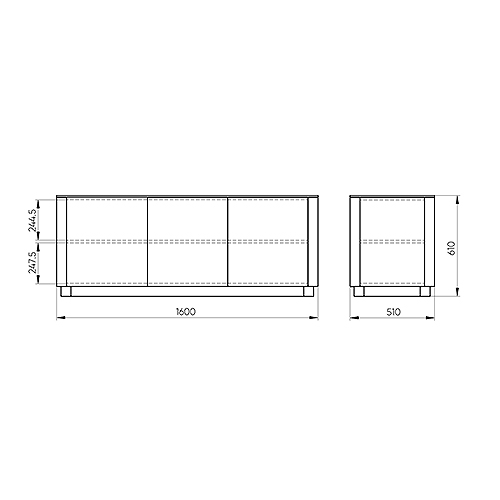 Тумба молочного цвета с 3-мя дверцами Tammi  в Москве
