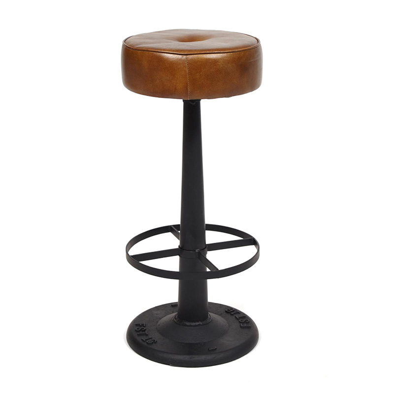 Барный стул Industrial leather bar stool