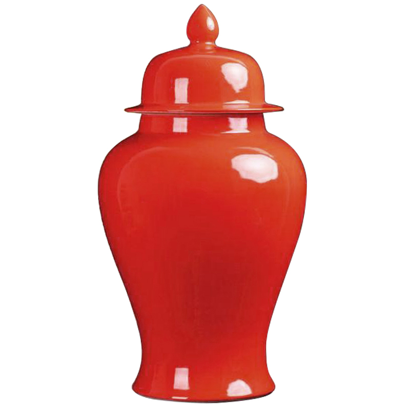 

Китайская чайная ваза с крышкой Красный цвет