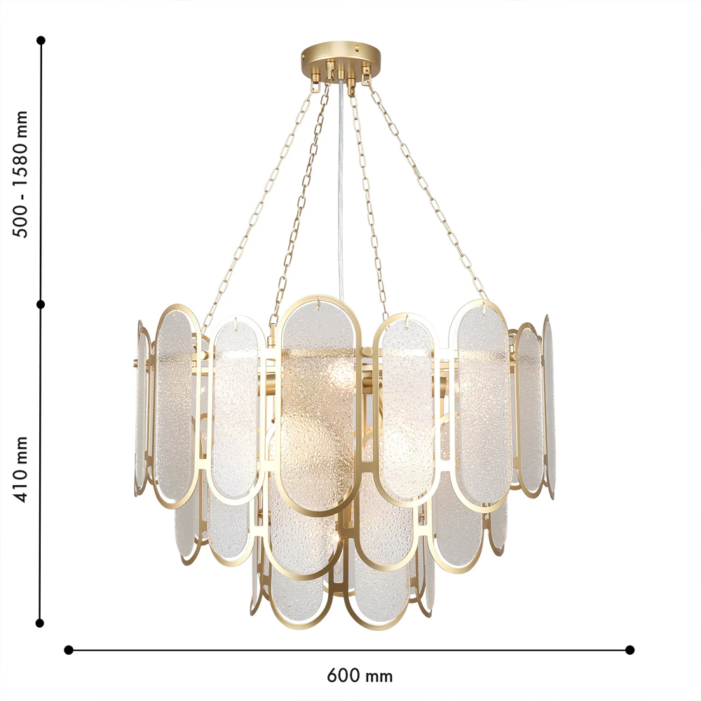 Люстра с многослойным эффектом из овальных элементов из непрозрачного стекла Conformation в Москве