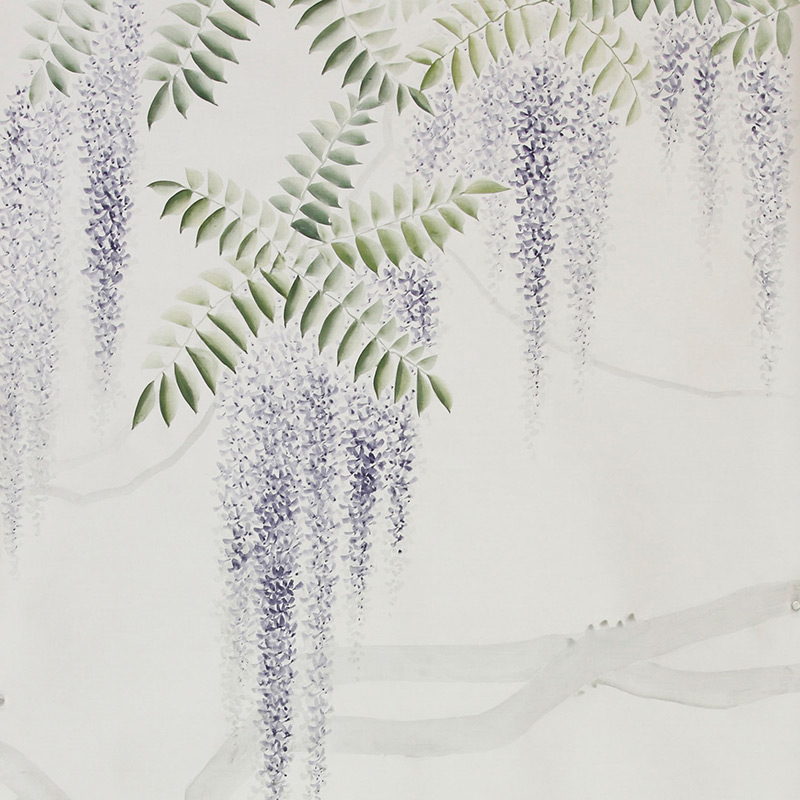     Wisteria Lavender on Natural Mica metallic silk    | Loft Concept 