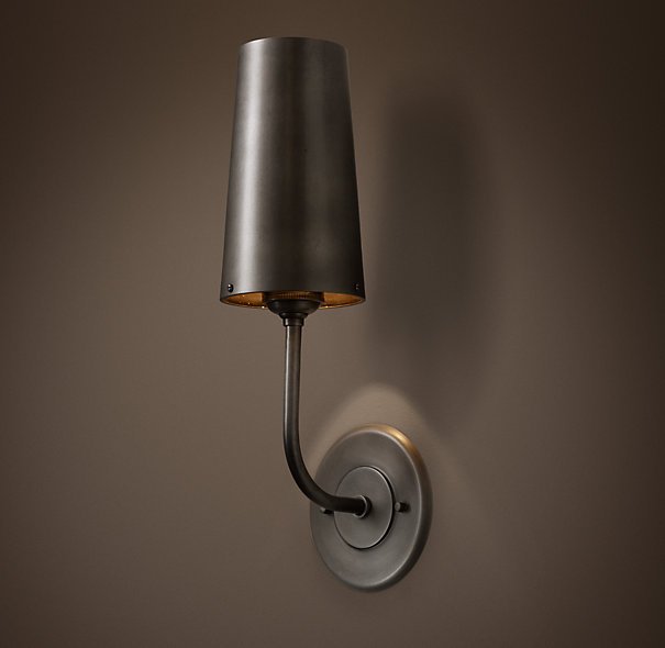  RH Modern Taper Sconce with Metal Shade    | Loft Concept 