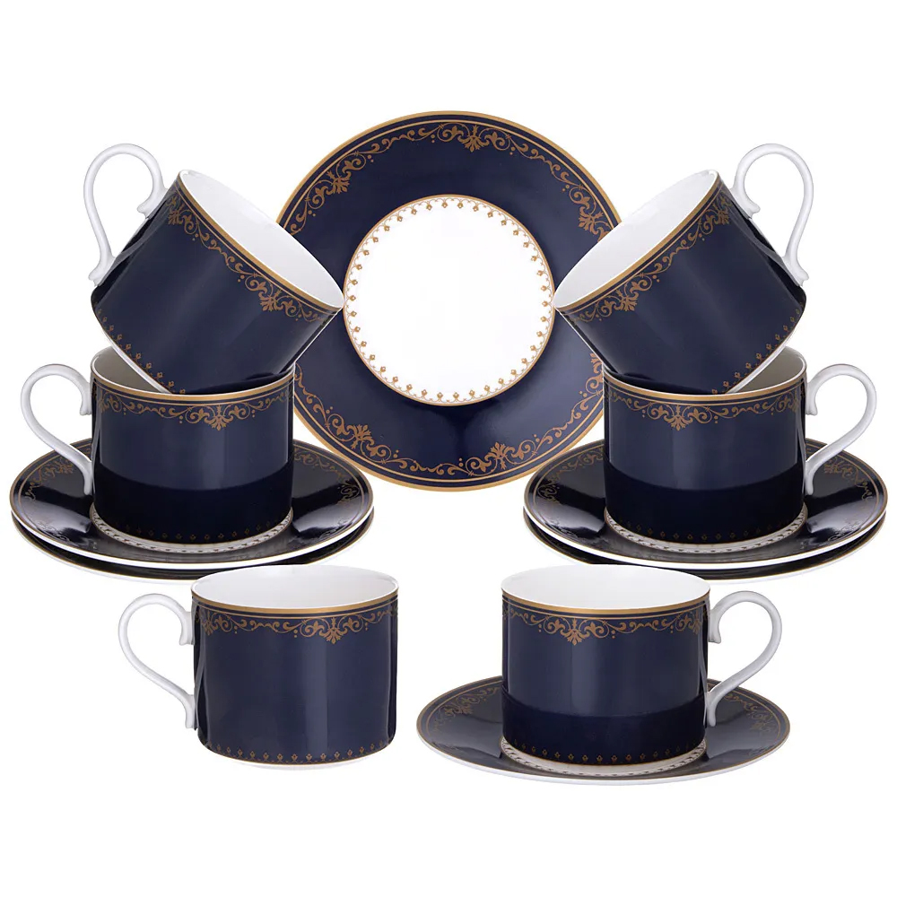 

Чайный набор из фарфора синий на 6 персон 12 предметов 300 мл Porcelain Horse Set