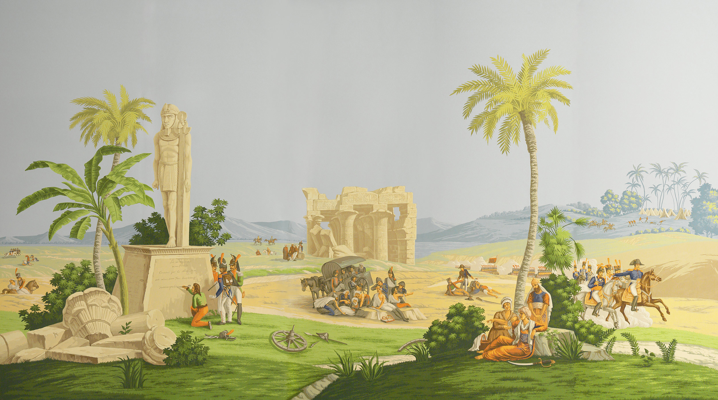 Обои ручная роспись Napoleon's Campaign in Egypt Velay on scenic paper - постер Loft-Concept