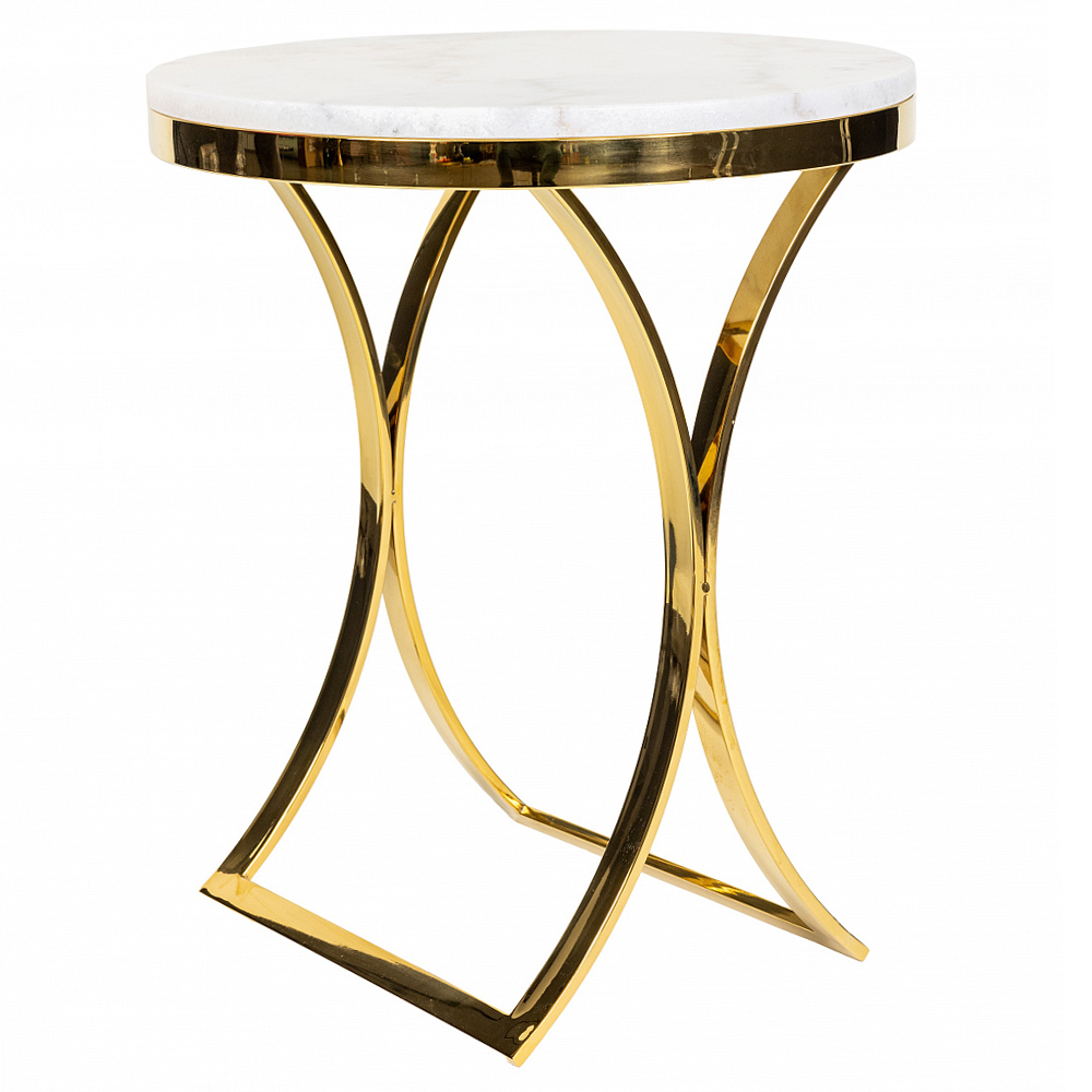 

Кофейный столик на подстолье золотого цвета Noelle