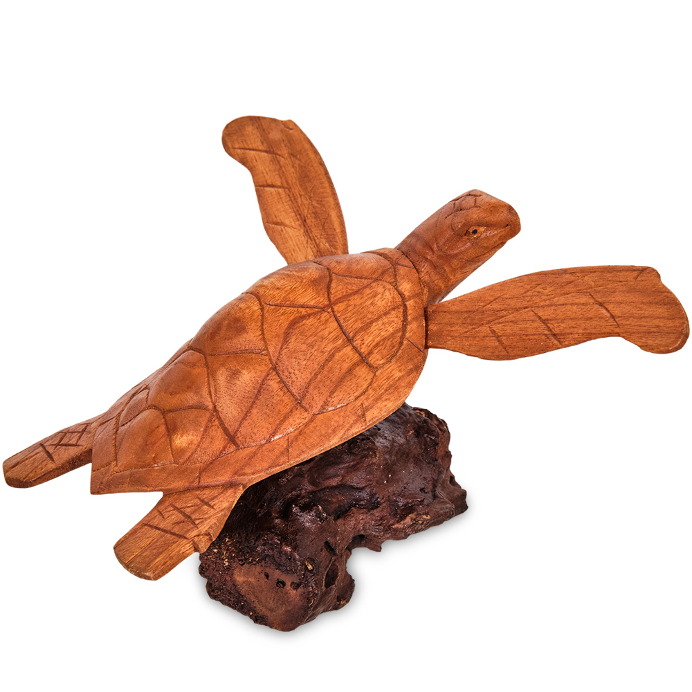 

Статуэтка в виде черепахи деревянная Sea turtle