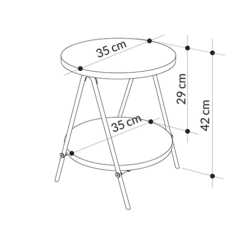 Стол приставной с 2-мя круглыми белыми столешницами ESSEL SIDE TABLE WHITE в Москве