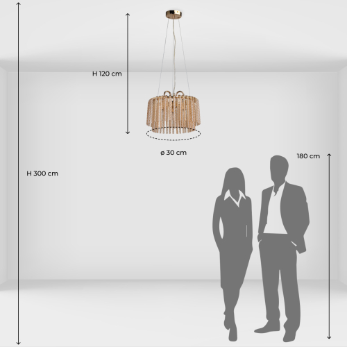 Люстра с подвесными рифлеными стеклянными трубками Nembus в Москве