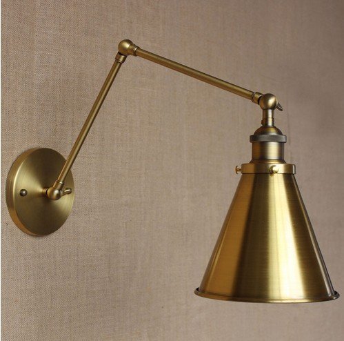  Gloce Cone Shade Loft Industrial Metal Tall Gold    | Loft Concept 