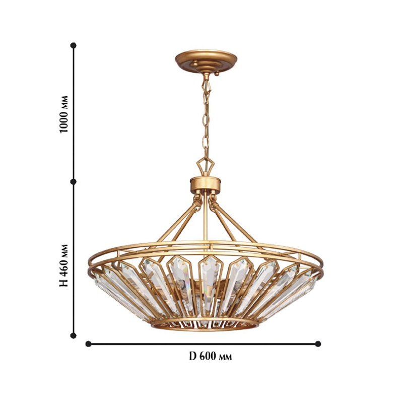 Люстра с золотисто-коричневым каркасом CRYSTAL LIGHT в Москве