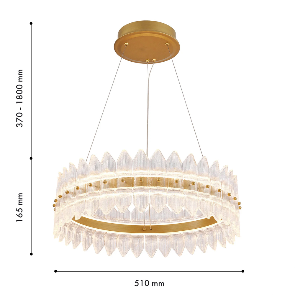 Люстра круглая с декоративными элементами в виде лепестков Round Light Flashing в Москве