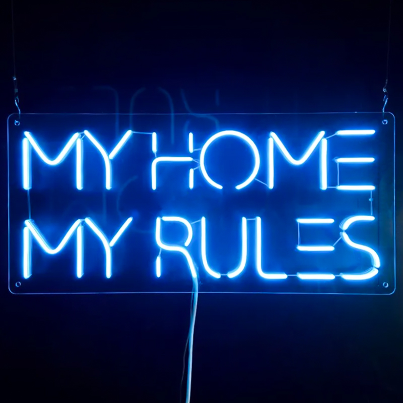    My Home My Rules Neon Wall Lamp     | Loft Concept 
