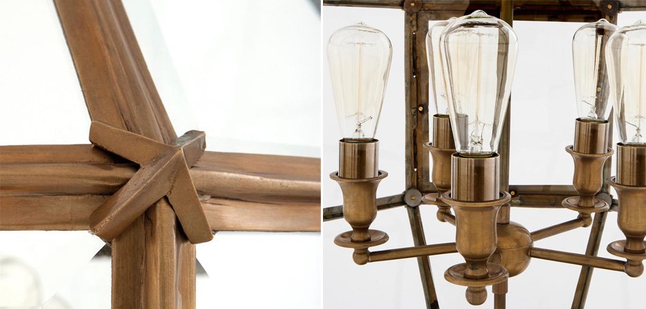 Люстра Lantern Owen Brass L - Loft-Concept в Москве