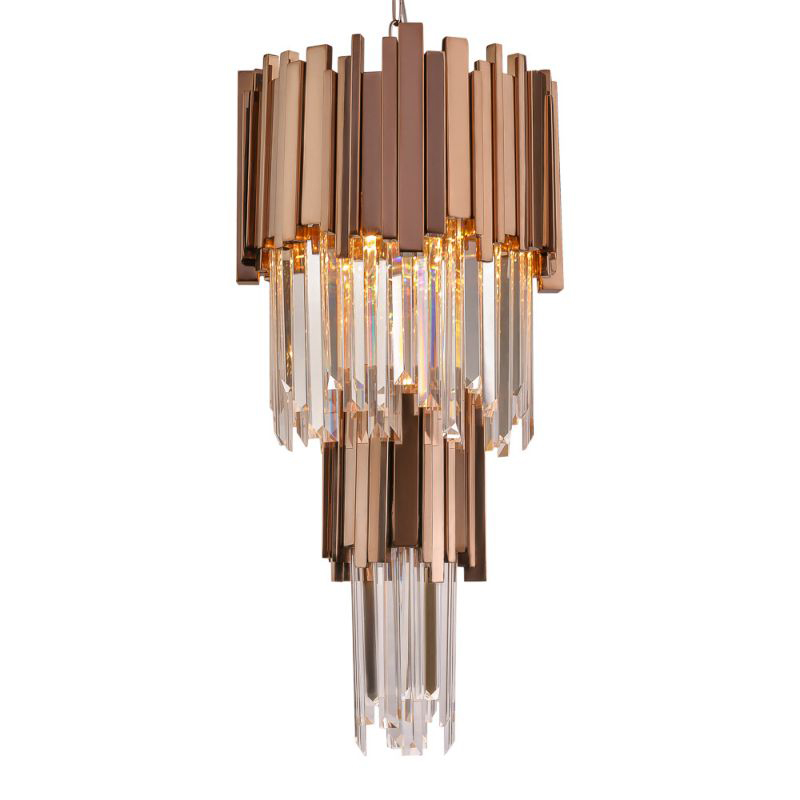   Luxxu Modern Cascade Chandelier Bronze Metal Glass 35      | Loft Concept 