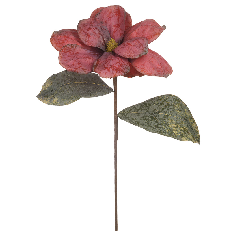 

Декоративный искусственный цветок Магнолия красная