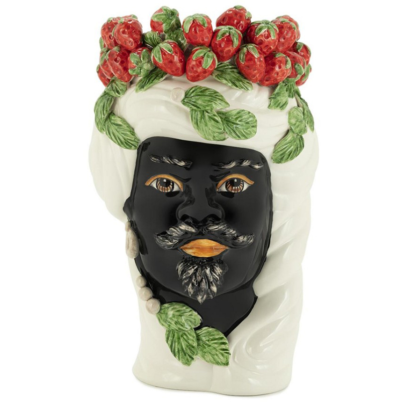  Vase Strawberries Head Man White        | Loft Concept 