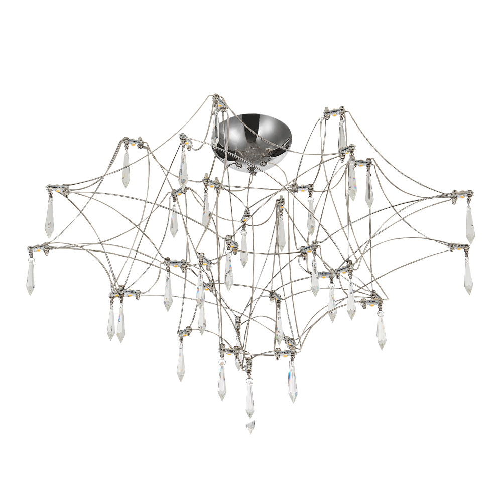 Потолочный светильник с тонким металлическим каркасом цвета хром Quasar 69000₽