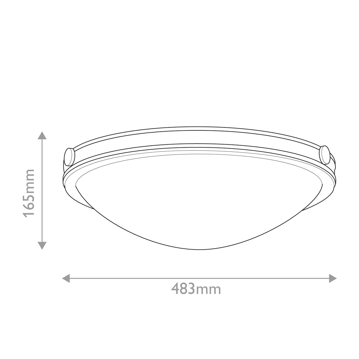 Потолочный светильник в форме неглубокой чаши с белым плафоном Hinkley в Москве