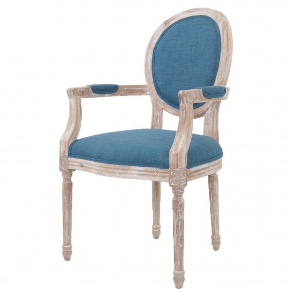 Стул French chairs Provence Blue ArmChair