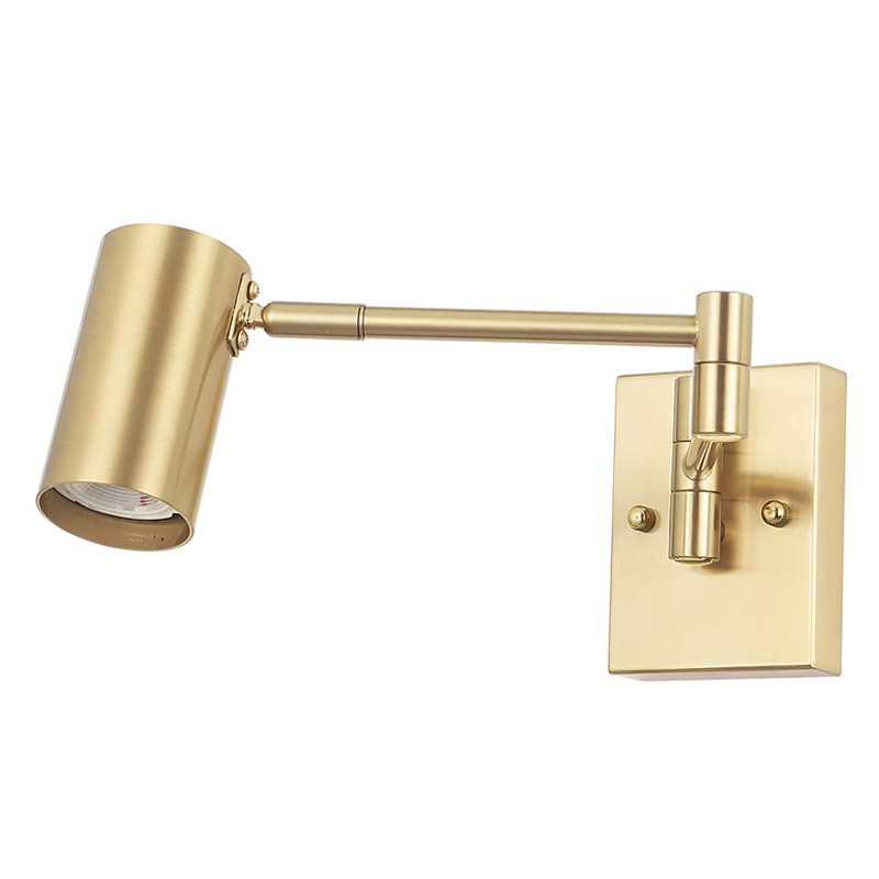 Бра с цилиндрическим плафоном и поворотным механизмом Trumpet Wall Lamp Латунь Черный Бра с цилиндрическим плафоном и поворотным механизмом Trumpet Wall Lamp Латунь Черный в Москве | Loft Concept