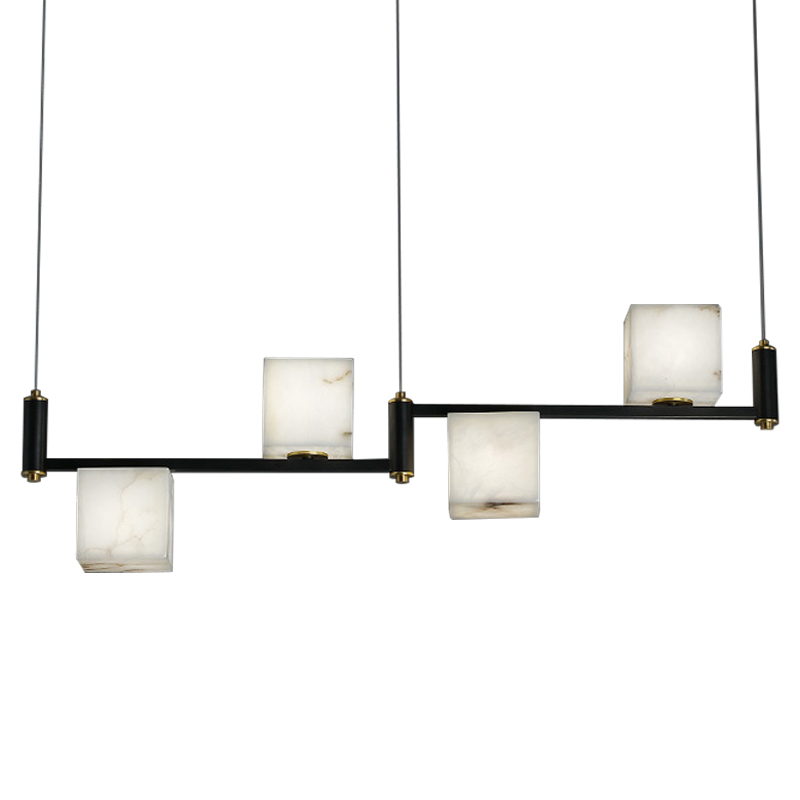  Marble Cubes Modern Light Chandelier 4     Bianco    | Loft Concept 