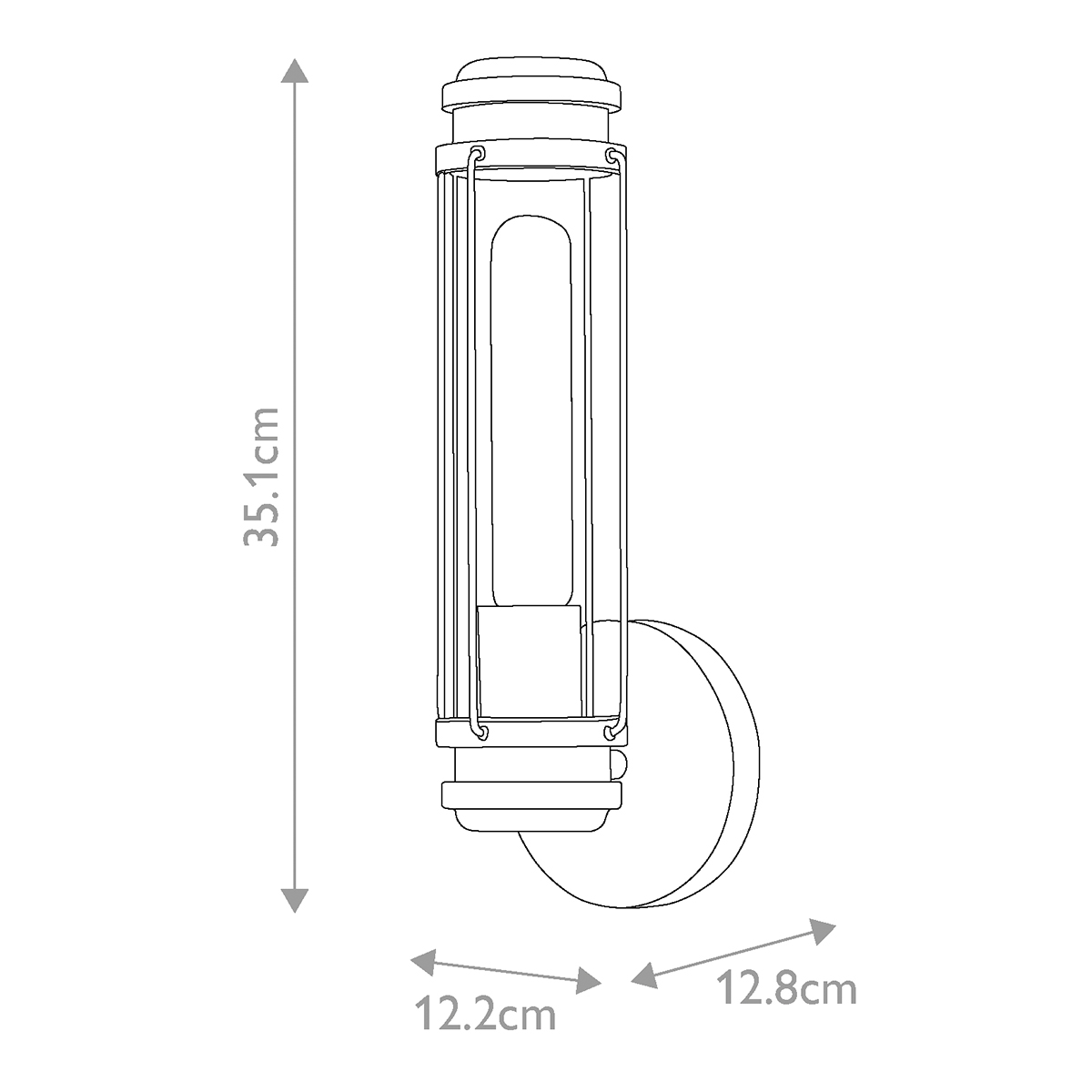 Бра для ванных комнат с прозрачным цилиндрическим плафоном на круглом основании Hinkley в Москве