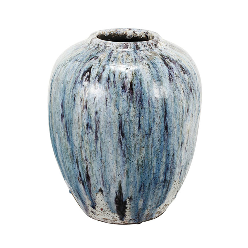 Ваза Terracotta Vase blue-white Белый Голубой в Москве | Loft Concept 