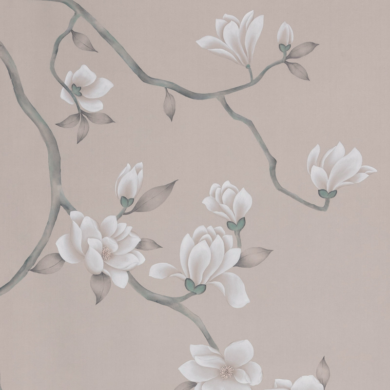    Magnolia Canopy Original colourway on Almost Mauve dyed silk with embroidery    | Loft Concept 
