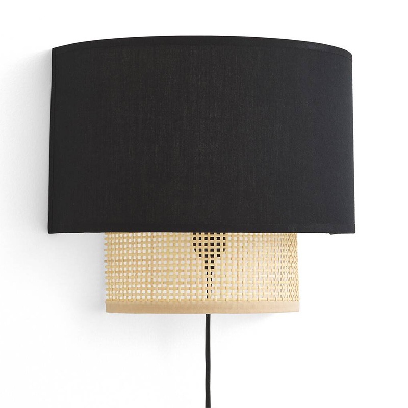  Ottar Wicker Black lampshade     | Loft Concept 