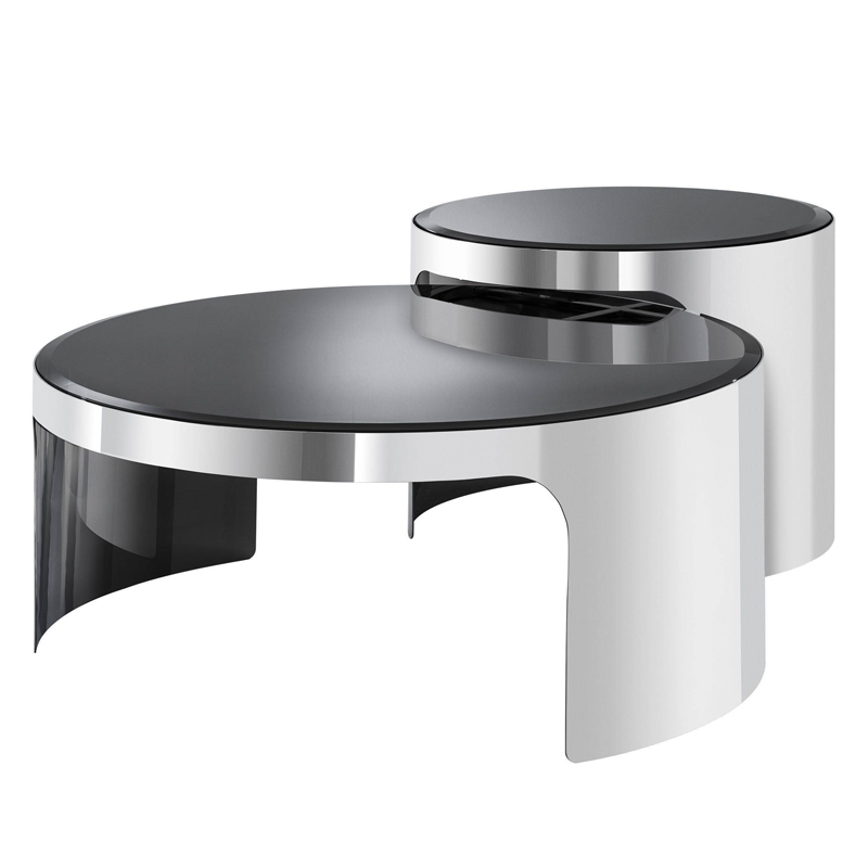    Eichholtz Coffee Table Piemonte Set of 2 stainless steel       | Loft Concept 