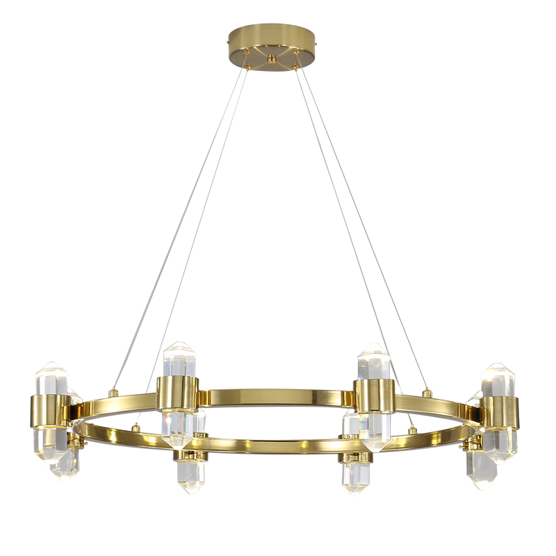  Crystal Ring Chandelier Brass     | Loft Concept 