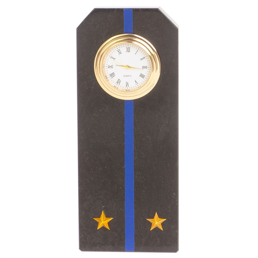 

Часы погон подарочные настольные Авиация ВМФ из натурального камня Змеевик Military Clock