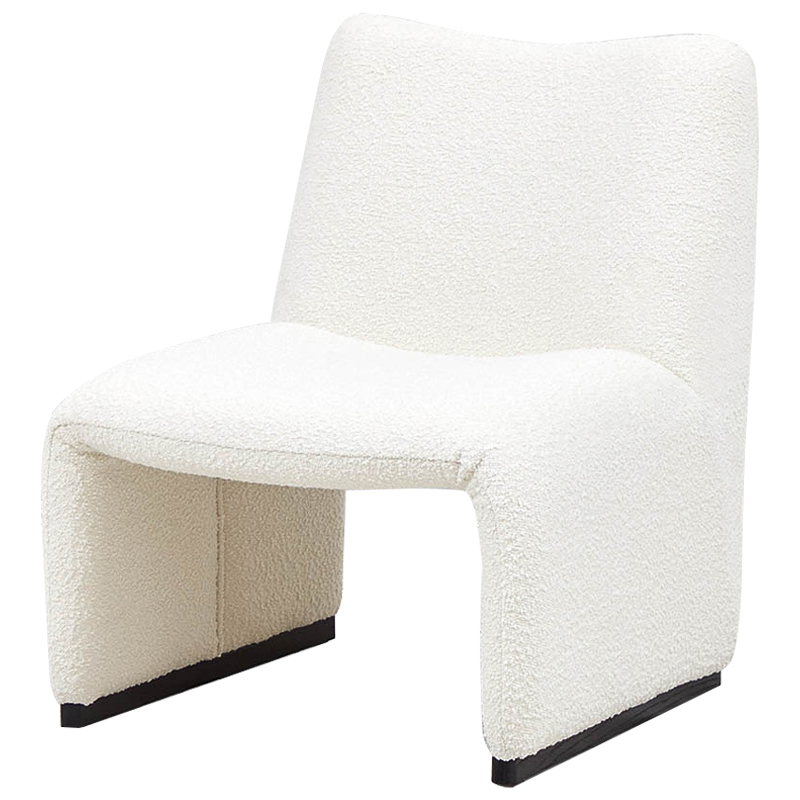 

Кресло белое Cress White Boucle Collection Armchair
