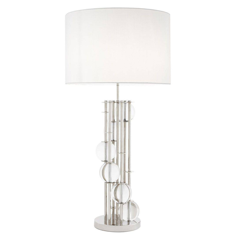   Eichholtz Table Lamp Lorenzo Nickel & white      | Loft Concept 