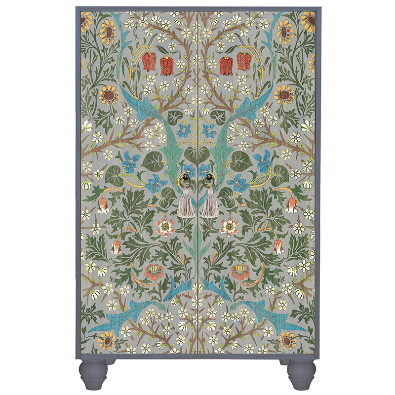       Floral Print Cabinet Grey     | Loft Concept 