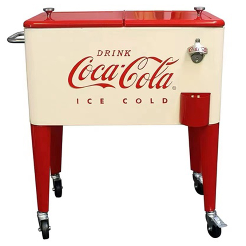  Retro Metal Coca-Cola Cooler  (Red)    | Loft Concept 