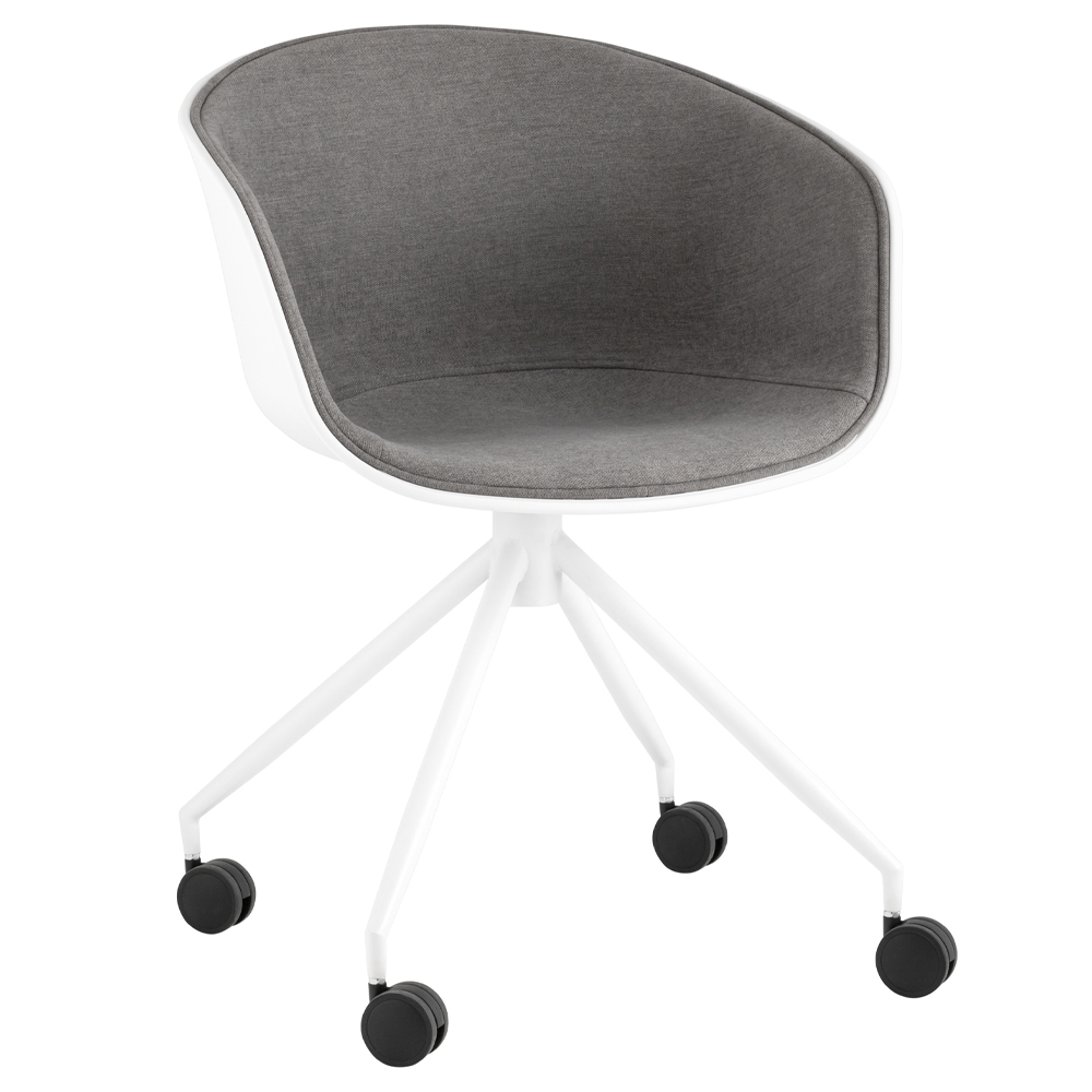 

Офисное кресло из пластика с мягким сиденьем Eggshell Grey