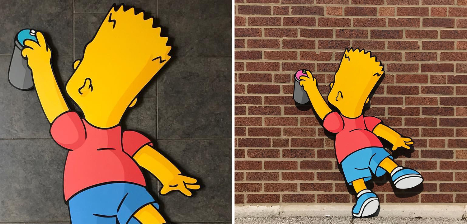 Арт-объект на стену Bart Simpson - фото
