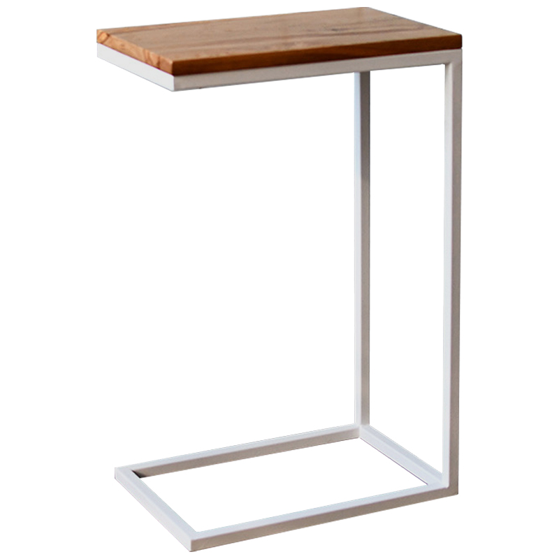   Hanson White Industrial Metal Rust Side Table ̆     | Loft Concept 