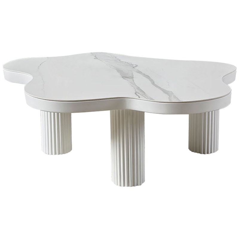       Three White Pillars Coffee Table    Bianco   | Loft Concept 